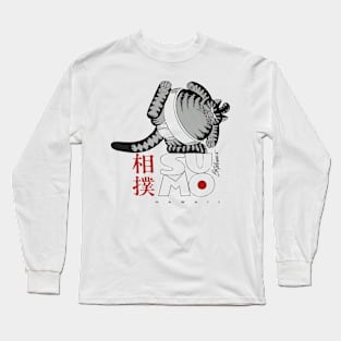 B Kliban Crazy Hawaii Sumo Cat Long Sleeve T-Shirt